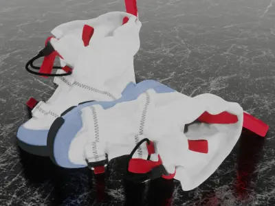 TOM SACHS X NIKE MARS YARD AEROSPACE 3D SHOES Low-poly 3D model