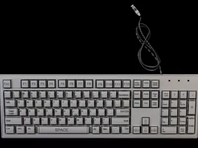 High Poly Keyboard Model  3D model