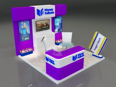 Booth Exhibition Stand a 652c 3D model