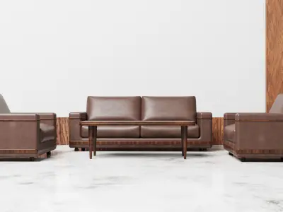 Sofa Set living room 3D model