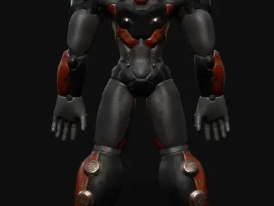 Low poly Robot - Video Game Ready Free low-poly 3D model