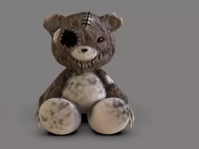 Evil Teddy Low-poly 3D model