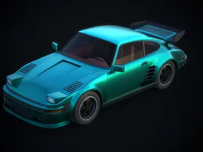 Porsche 911 Slantnose Authentic Car Game Ready Low-poly 3D model