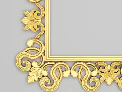 Classic Frame Mirror 010 3D model