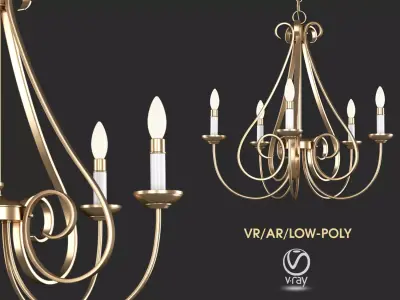 Kichler 2021NI - Elegant Chandelier Low-poly 3D model