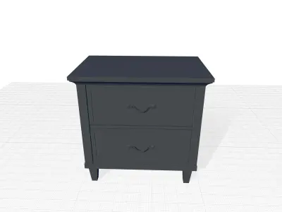 Holderman 2 - Drawer Nightstand in Brown 3D model