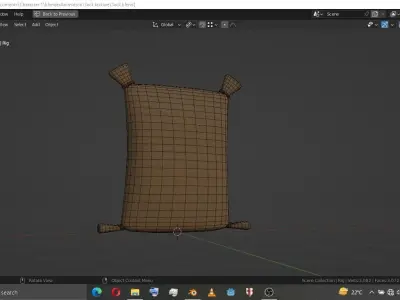 Sack Rigged Free low-poly 3D model