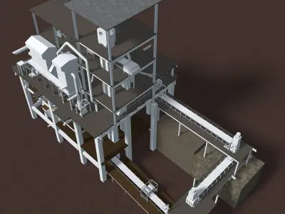 Industrial building 23ZZ26 3D model