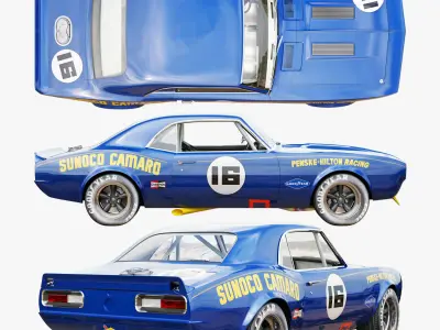 Chevrolet camaro sunoco 1968 3D model