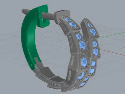 Snake Earrings70066 3D print model