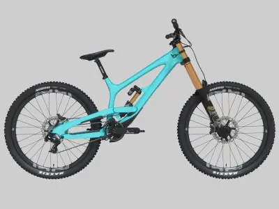 YT Tues Realistic Downhill DH Mountain Bike Textured High Poly Free 3D model