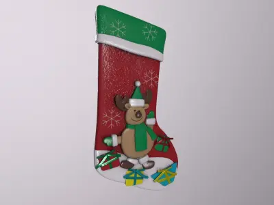 Christmas Decor Hanging Sock D 3D model
