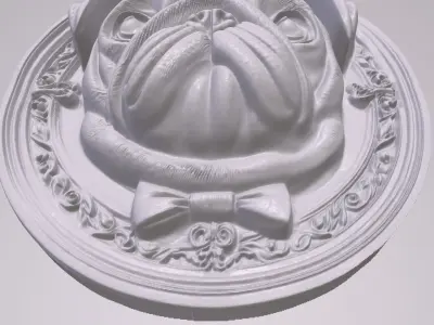 Pug 2 basrelief for 3D printing 3D print model