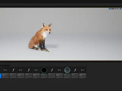 Fox Animated  - UNREAL project  and Maya base rig 3D model