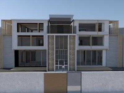 Full modern villa architectural design model 3D model