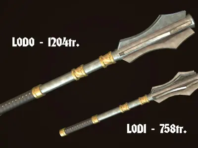 Mace 07 Low-poly 3D model