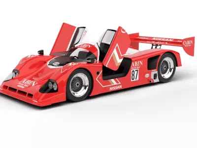 Nissan R90CK Cabin Racing 1990 HQ 3d model 3D model