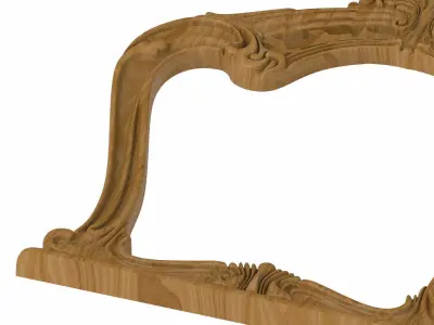 Carved picture frame STL 3D model