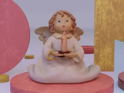 Angel poor art 01 high-poly 3D model