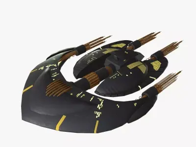 Martins Spaceship Low-poly 3D model