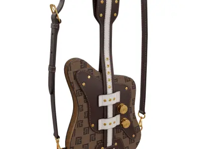 Guitar Monogram Canvas Clutch Low-poly 3D model