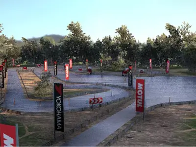 Realistic Drift Road 3D Model 3D model