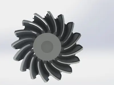Spiral Bevel Gear - RATIO 1 - TEETH 16 16 3D print model