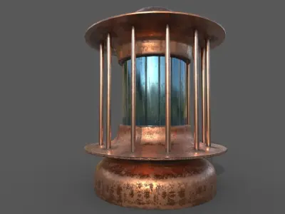 Old Copper Lamp 3D model