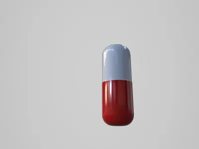 Drug Pill Low-poly 3D model
