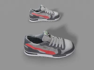 sneaker shoes Low-poly 3D model