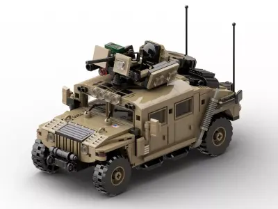 MocBricks3D - Lego Humvee 3D print model