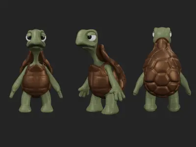 3D character turtle 3D model