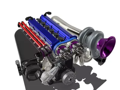 RB26 Nissan Race Engine 3D print model