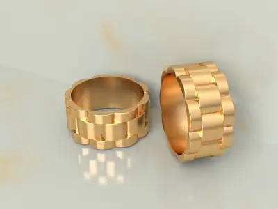 Rolls Band Ring 10 mm Wide model 2 3D print model