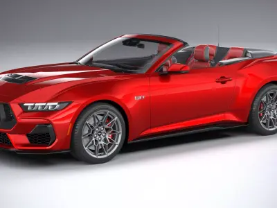 Mustang GT Convertible 2024 3D model