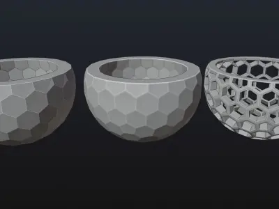 Hexagon Vases 3D print model