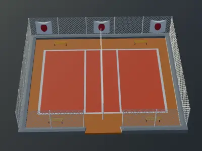 Volleyball Stadium - Japan Low-poly 3D model