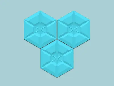 Hexagonal Wall Panel A15 Star - Interior Design Decoration 3D print model