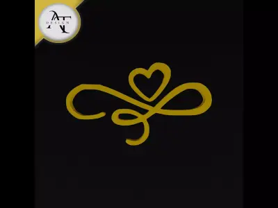 Simple Heart Symbol - 2D Art Free 3D print model buy