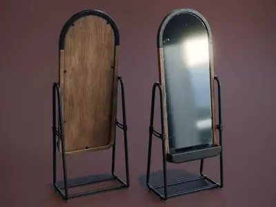 Full Length Floor Mirror Low-poly 3D model