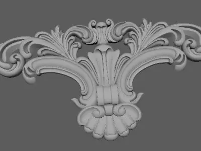 Central decor ornament for furniture 3D model 613