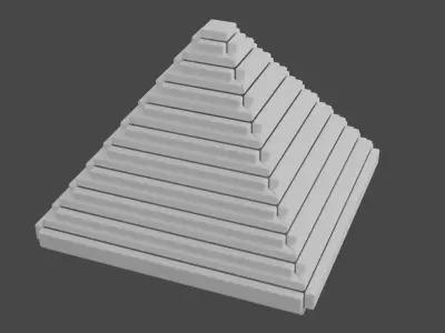 Hardsurface Pyramide Decoration Free 3D print model