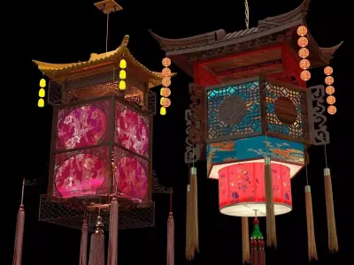 Chinese royal palace lantern  3D model
