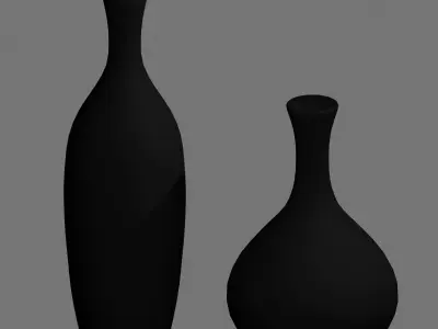 Vase-3 two vases Free 3D model