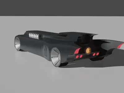 Animated Batmobile 3D print model