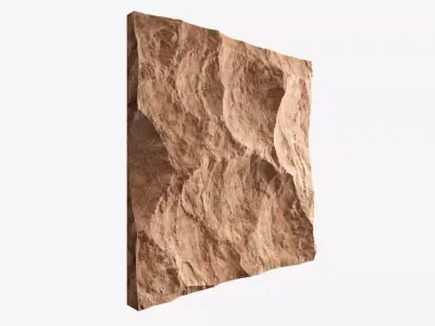 493-RockPanel piece of rock 3D model