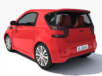 Red Aston Martin Cygnet Vehicle 3D model
