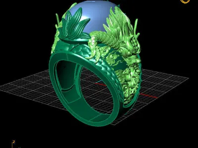 ring Dragon 3D print model