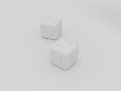 Realistic Dice two 3D model
