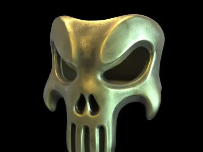 skull ring jewelry The Punisher vol1  3D print model